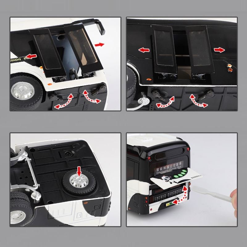 JMD Diecast Baby Car 1:64 Metal Unisex Trolley Metal Models Mini Kids Infant Push Car School Miniature Hiace Micro Baby Bus