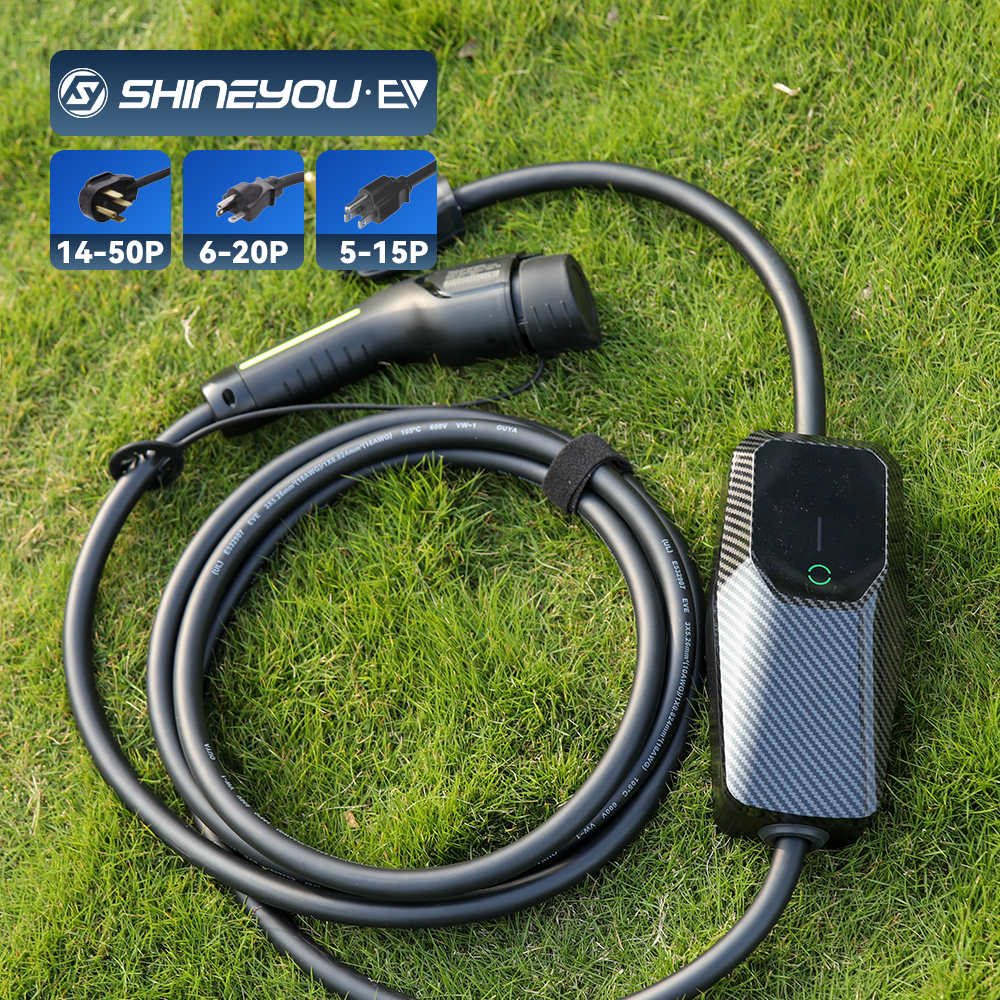 2024 New Arrivals 7.2kw 110/240v Sae J1772 Lcd Display 32 a Portable Car Charging Pile Station Bus Station Electric Car Charger