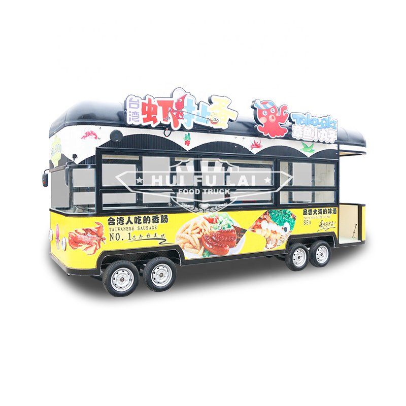 Best Price Mobile Coffee Burger Vans Electric Food Cart Ice Cream Fruit Fast Food Bus Food Truck with Full Kitchen Equipment