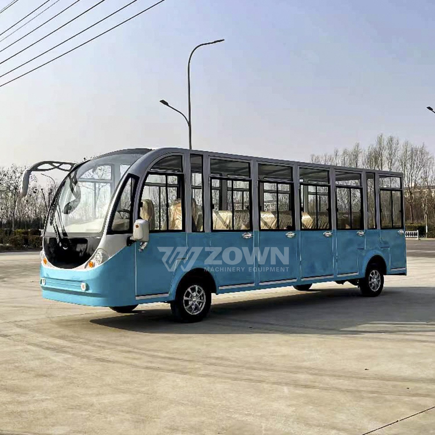 City Transport Electric Bus 20 Seats Sightseeing Large Bus School Used Mini Buses with Door Cheap Price for Sale