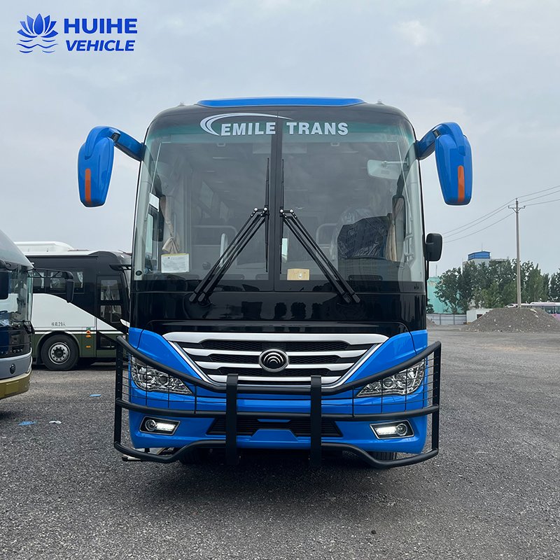 Luxury 55-Seater Coach Bus Front Engine Automatic Transmission Diesel Fuel-Left Hand Driver New Passenger Luxury Buses for Sale