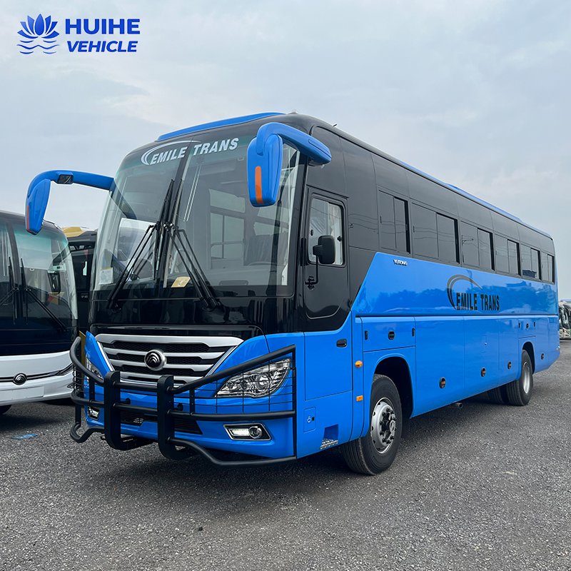 Luxury 55-Seater Coach Bus Front Engine Automatic Transmission Diesel Fuel-Left Hand Driver New Passenger Luxury Buses for Sale