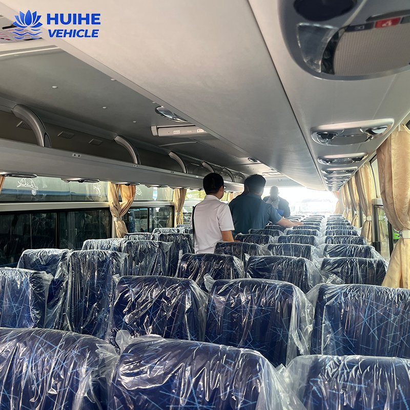 Luxury 55-Seater Coach Bus Front Engine Automatic Transmission Diesel Fuel-Left Hand Driver New Passenger Luxury Buses for Sale