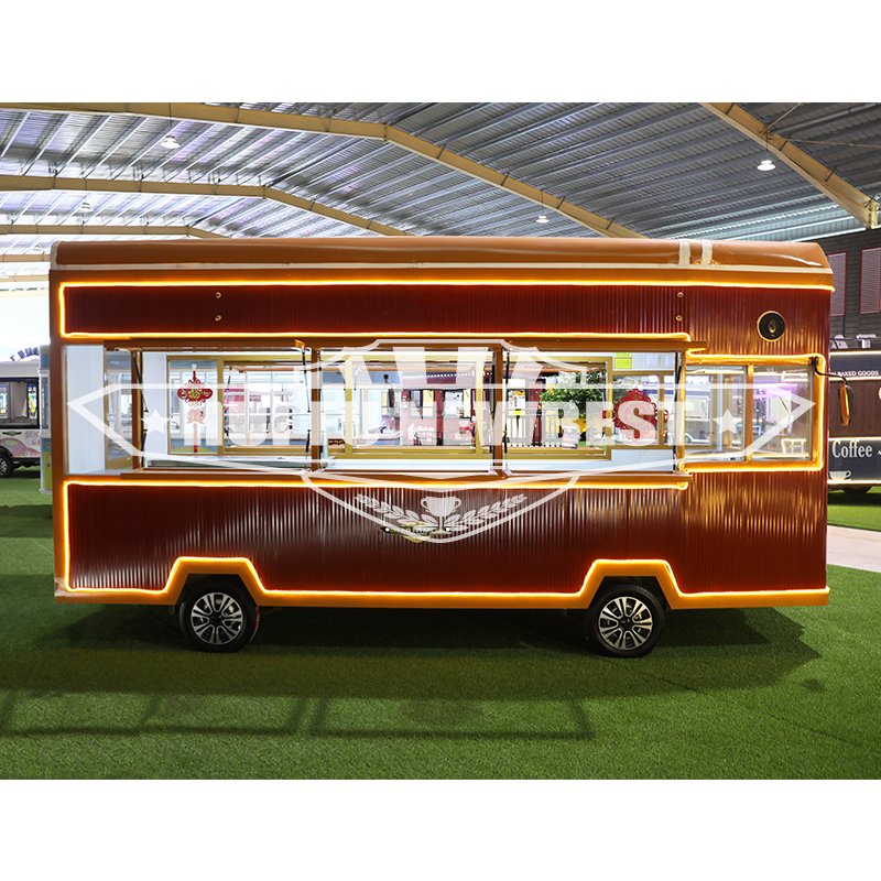 Multifunctional Electric Four Wheels Cart Vending Street Mobile Snack Food Truck Bus for Ice Cream Stall Barbecue