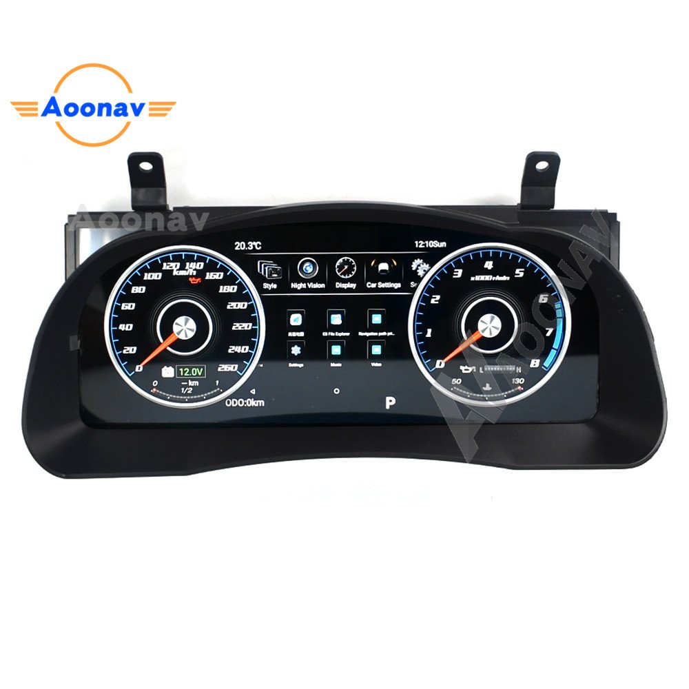 Car LCD Meter Screen GPS Navigation for Toyota Highlander 2015-2019 Car Radio Multimedia Player Head Unit Instrument Dashboard