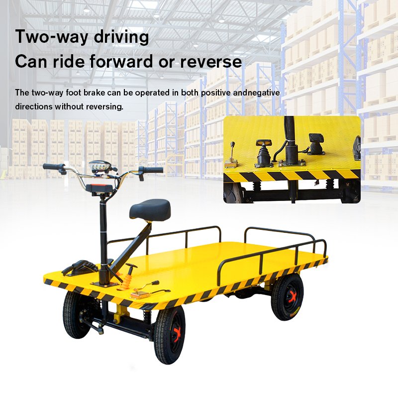 New Type of Electric Trolley Buses Heavy Steel Metal Warehouse Flatbed Truck Storage and Cargo Transportation Trolley