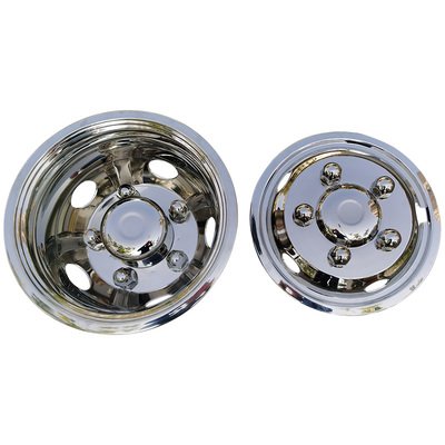 Universal Wheel Cover Stainless Steel Wheelcap 15 16 17.5 19.5 22.5 Inch Bus Truck Car Wheel Cover CN;ANH Silver Silver