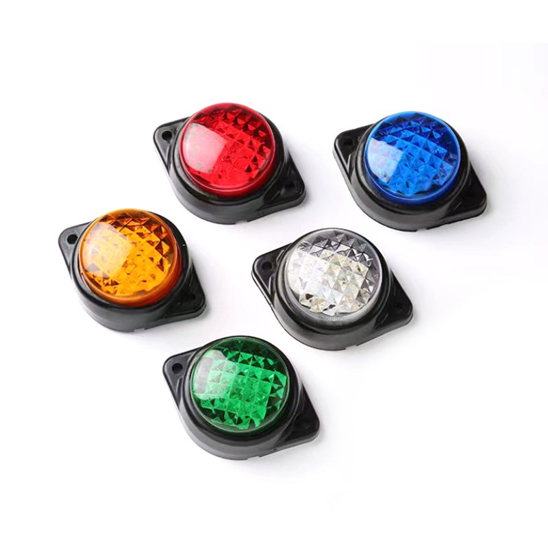 24V Waterproof IP67 Truck Led Clearance Light Trailer Side Marker Lamp 6 Straw Hat LEDs for RV Lorry VanTrailer Forklift