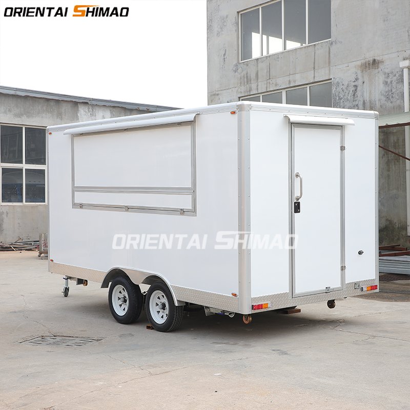 Cheap New Remorque Food Truck Trailer Fried Ice Cream Cart Thailand Fry Ice Cream Machine