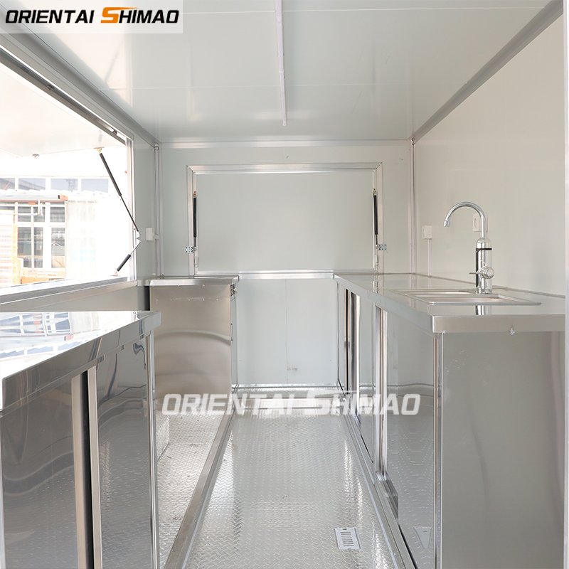 Cheap New Remorque Food Truck Trailer Fried Ice Cream Cart Thailand Fry Ice Cream Machine