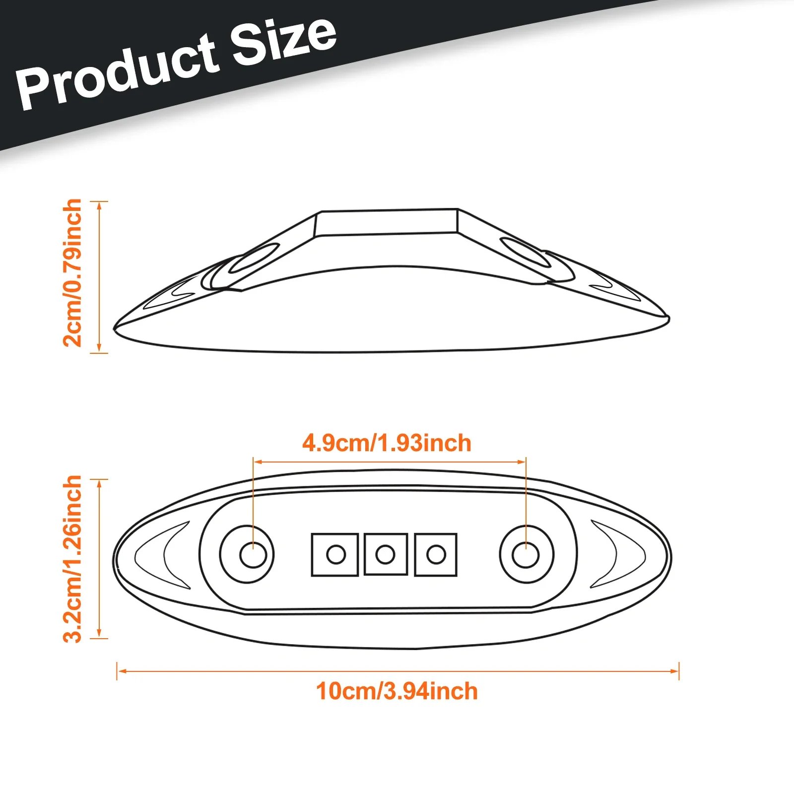 Universal LED Clearance and Side Marker Lights for Trucks Trailers Boats Cars Bus DC 12-24V Front and Rear Tail Indicators