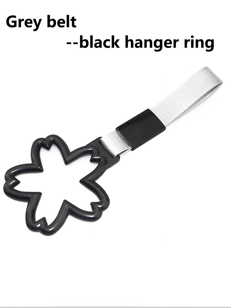 1PCS New JDM Tsurikawa Handle Ring Heart Train Bus Hand Strap Styling Drift Charm Car Warning Tow Strap Hook