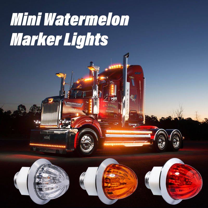 DOT Waterproof Led Side Marker Light for Bus Truck Trailer Truck 24V 12V Watermelon Truck Light