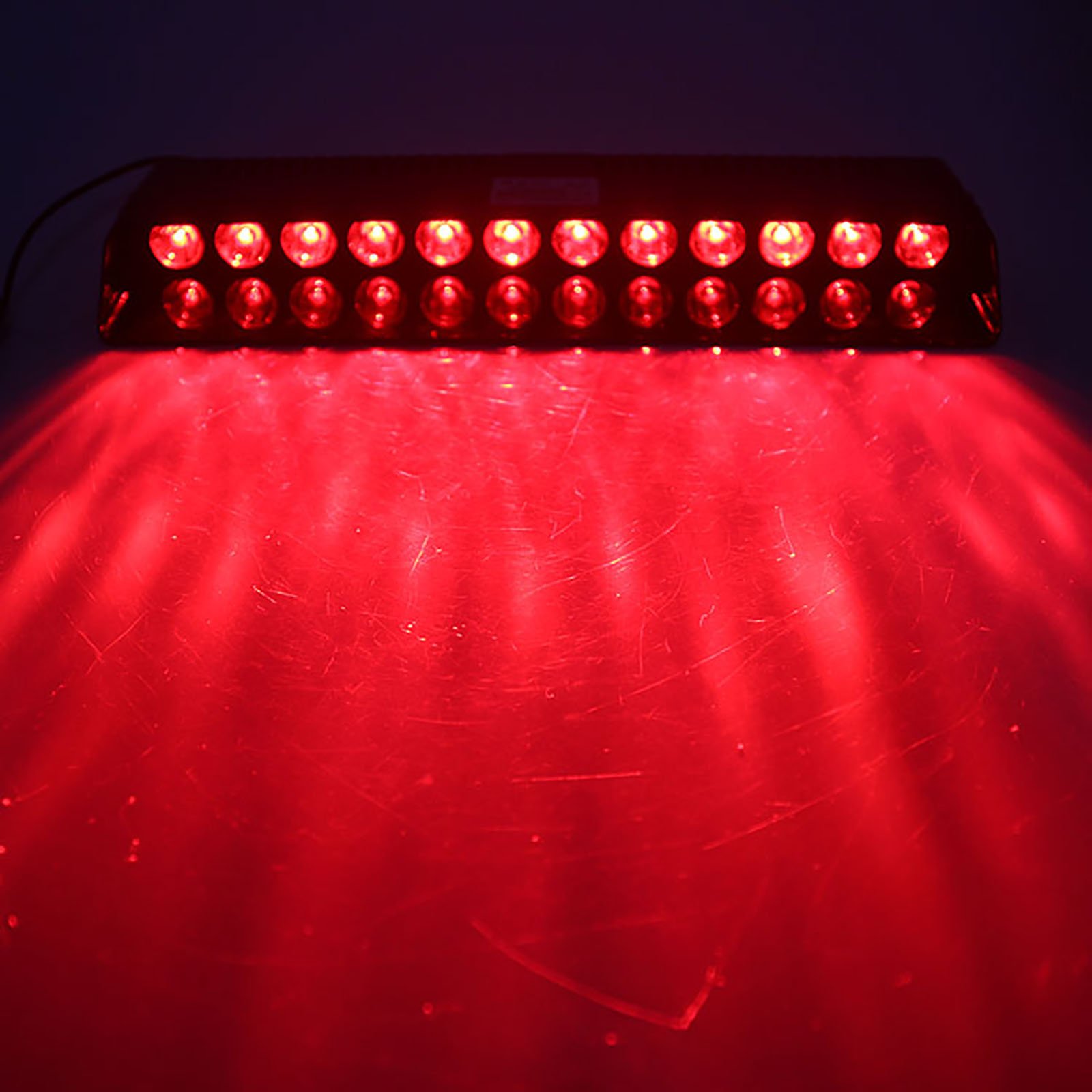12V Car Strobe Flashing Lights Lamp 12LED Emergency Warning Light Truck Car Windshield Suction Cup Flashing Red/White/Blue Light