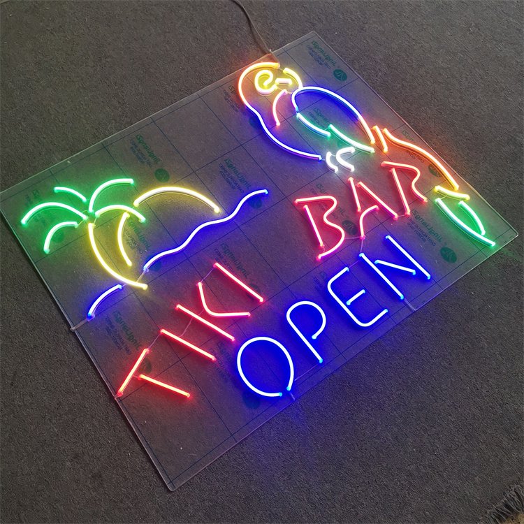 Fast Delivery Waterproof Outdoor Custom Led Decorative Lighting Illuminated Name Letter Customized Neon Signs Tiki bar Sign