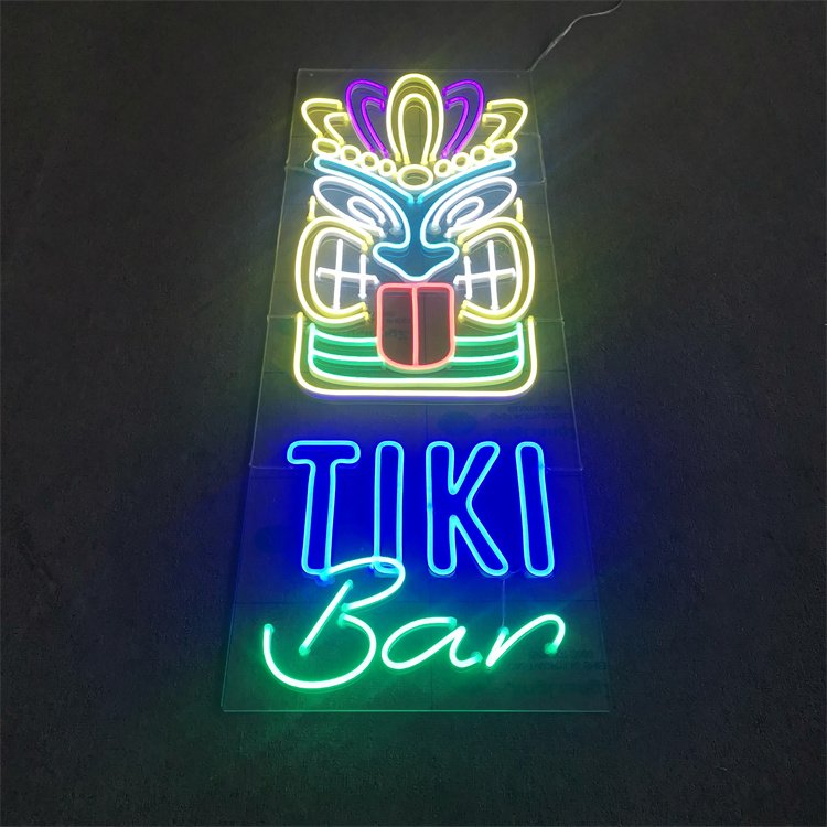 Fast Delivery Waterproof Outdoor Custom Led Decorative Lighting Illuminated Name Letter Customized Neon Signs Tiki bar Sign