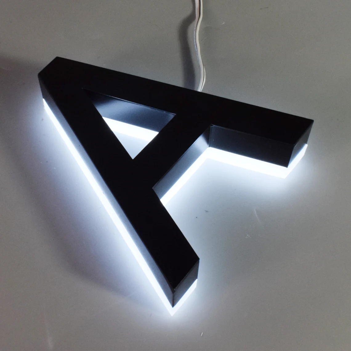 Custom Solar House Number Light 5" Height Stainless Steel Led Illuminated Door Plate Outdoor Address Numbers Light up Letters