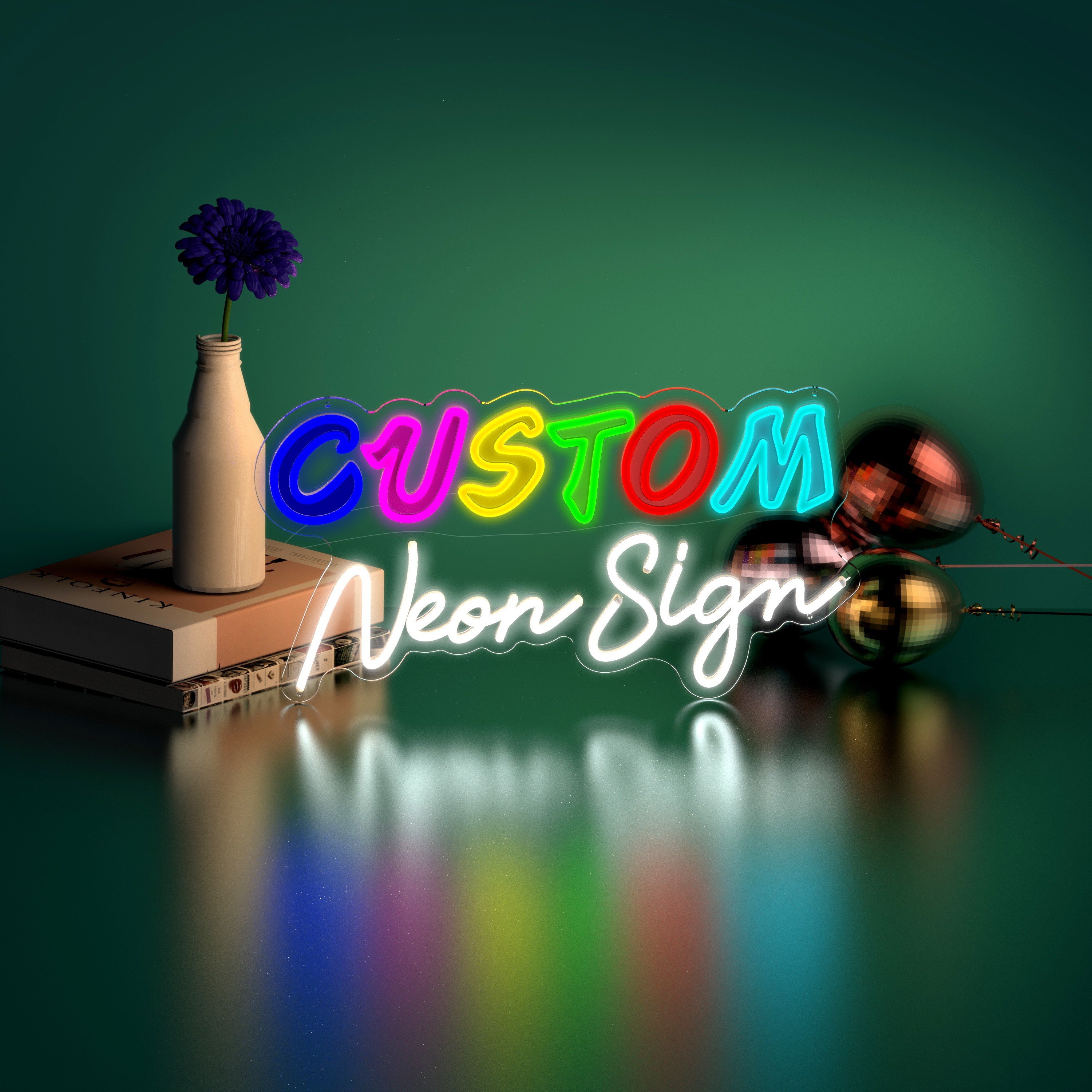 DIVATLA Dropshipping Custom Acrylic Flex Electronic Lamp Waterproof Room Birthday Party Bar Led Light Neon Sign
