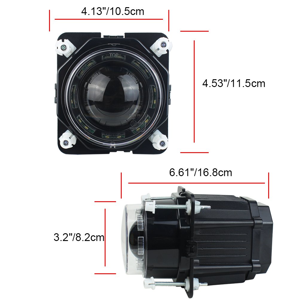Aukma 3.5inch LED Headlight 90MM with Hi-Low Beam Parking Lights for Bus Motorcycle Truck Car Projector