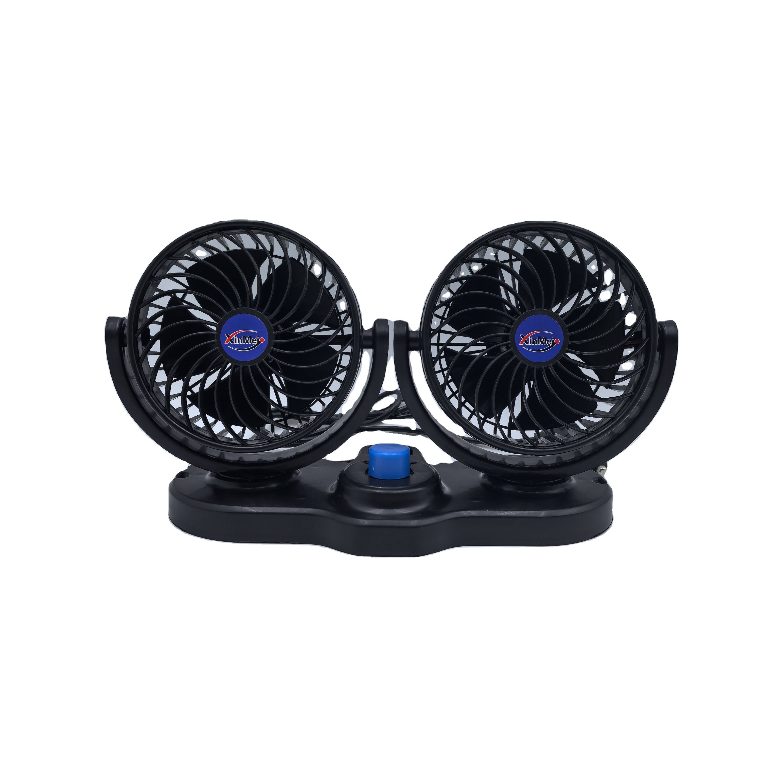 2023 Carfu Wholesale Car Interior Accessories 6 Inch Double Head Portable 12v Car Fan Ac-2316