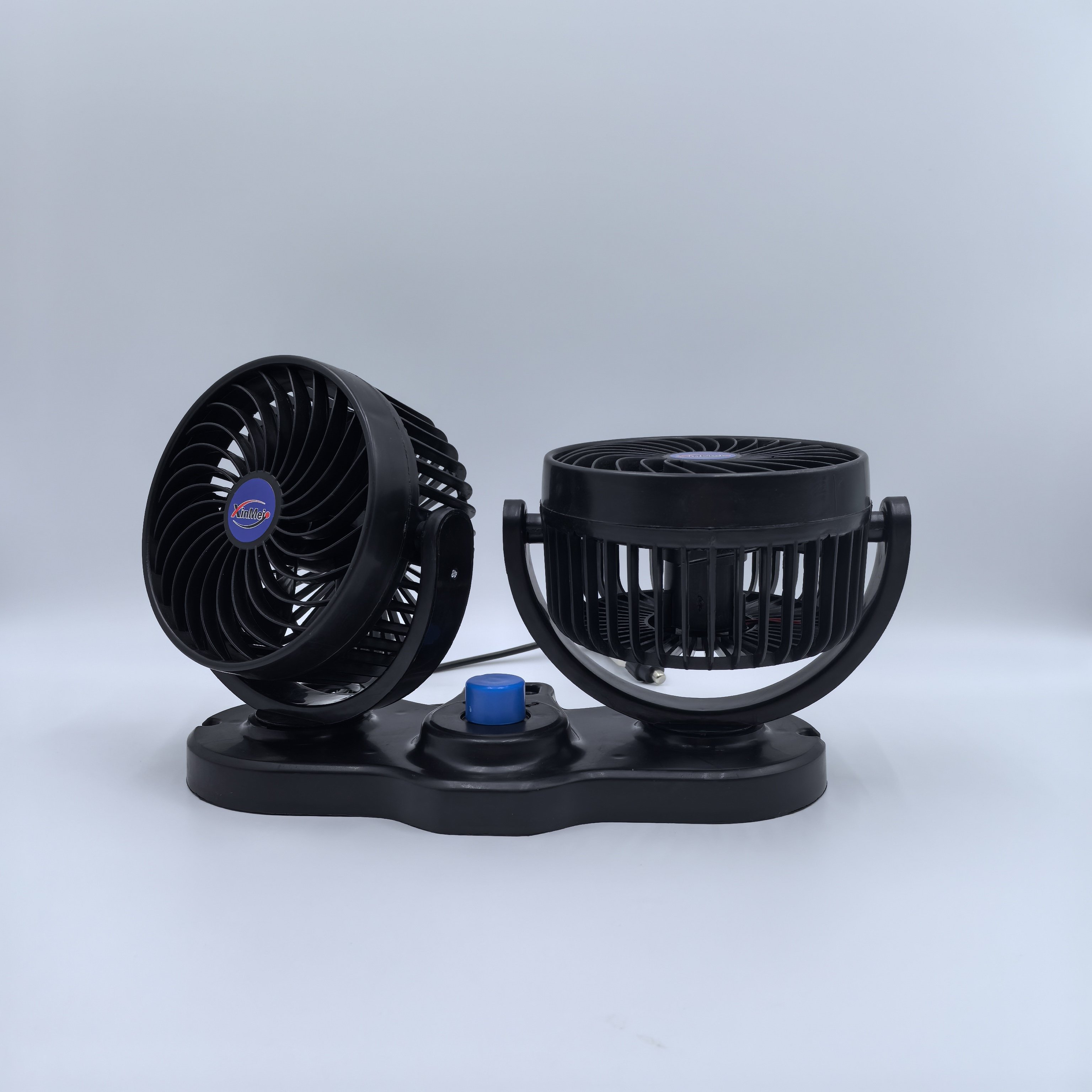 2023 Carfu Wholesale Car Interior Accessories 6 Inch Double Head Portable 12v Car Fan Ac-2316