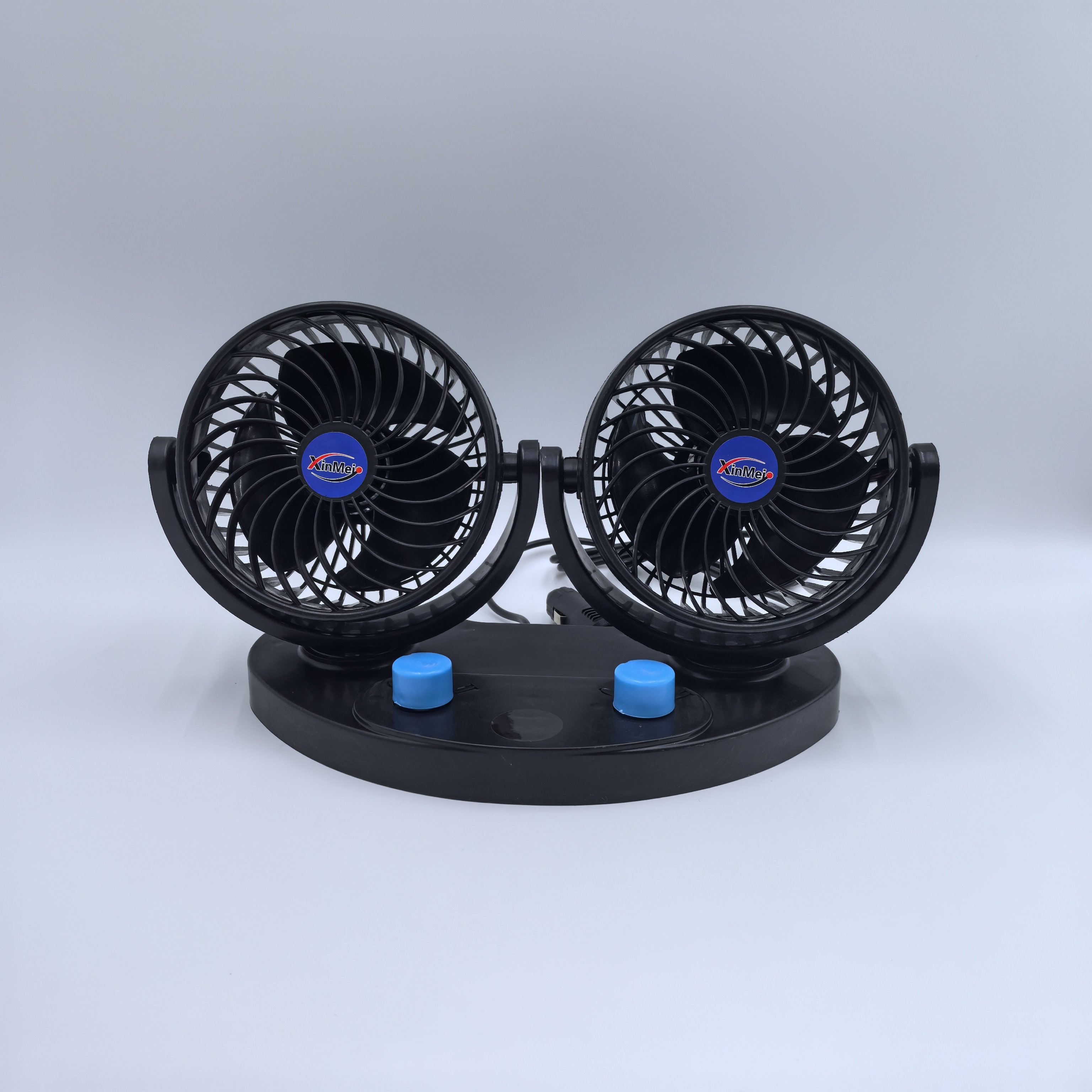 2023 Carfu Wholesale Car Interior Accessories 6 Inch Double Head Portable 12v Car Fan Ac-2316