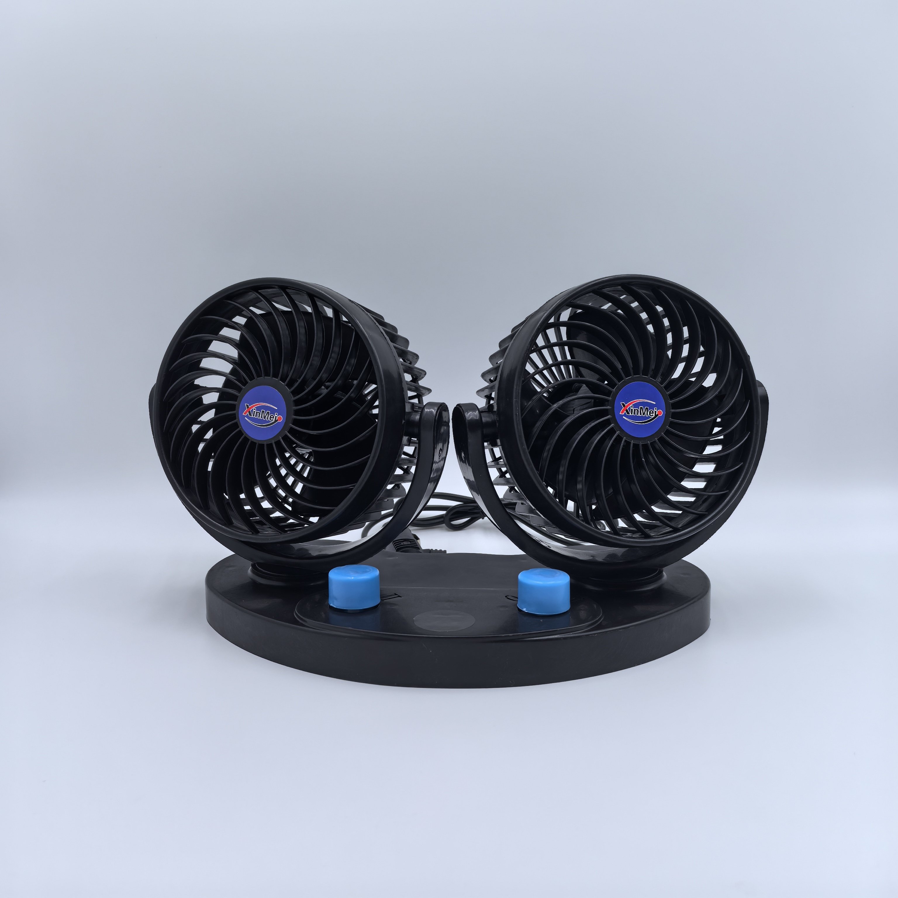 2023 Carfu Wholesale Car Interior Accessories 6 Inch Double Head Portable 12v Car Fan Ac-2316