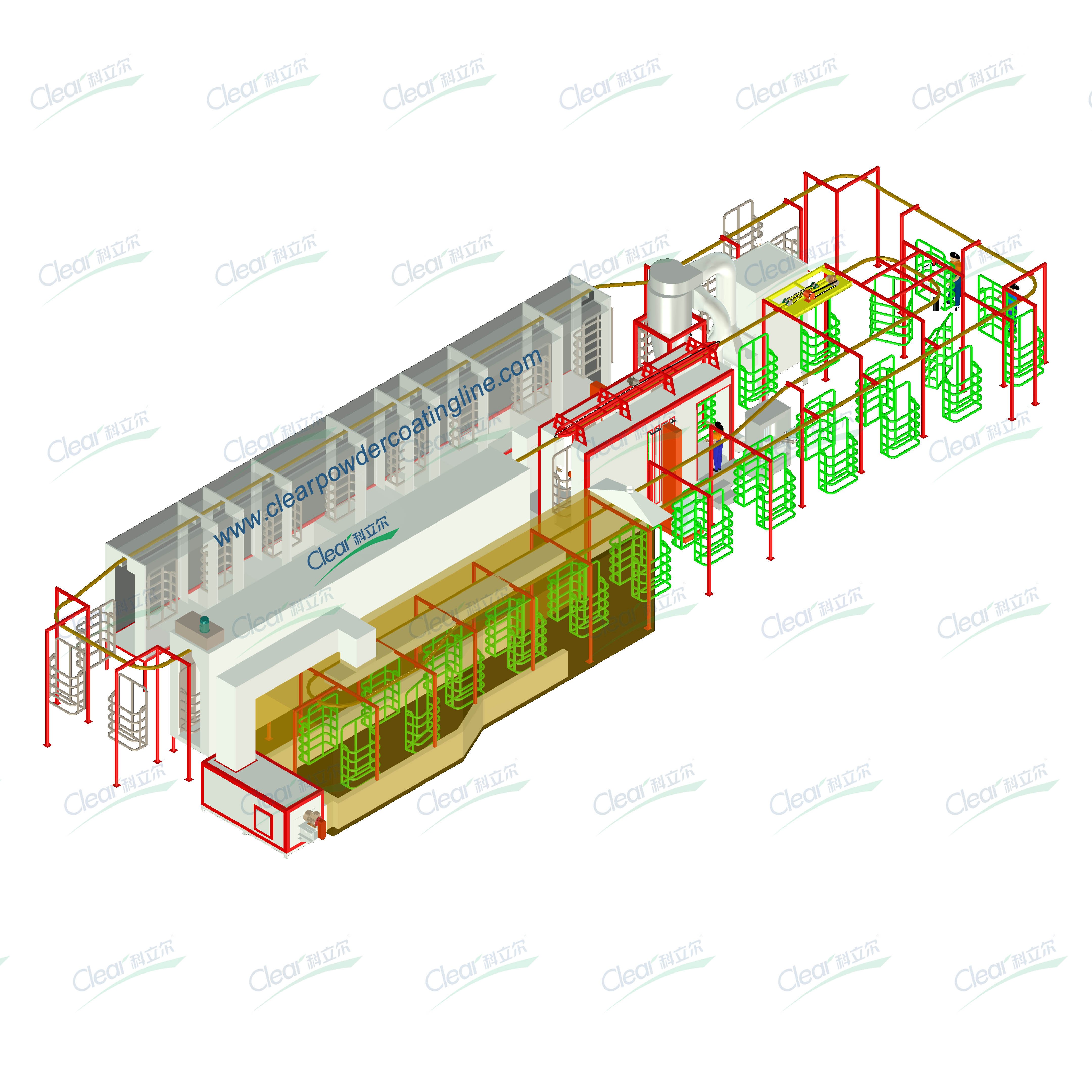 3D Lift Platform up Down Draft Truck Bus Paint Booth with 3D Lift Working Platform