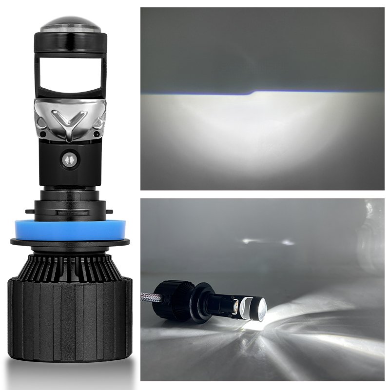 High Power 130w Mini Lens H7 Bi Led Projector 9006 9005 H11 H4 Lens Car Led Headlight Bulb with Two Copper Focos Led Faros 12v