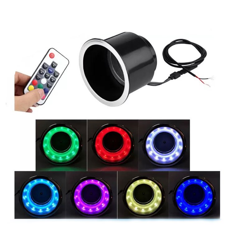 Marine Accessories Remote Control RGB LED Cup Holder for Boat Bus RV