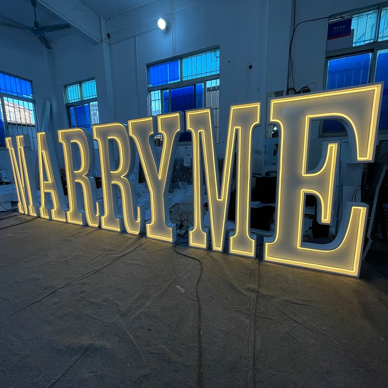 Custom Wedding Party Props Decoration Mary Me 3 Foot or 4 Foot Led Neon Large Huge love Letter Alphanumeric