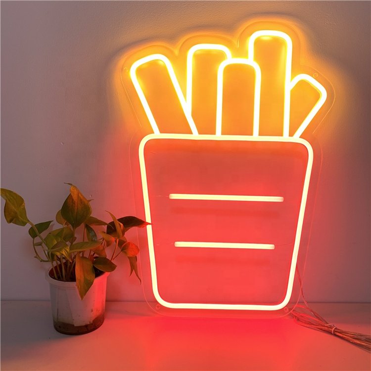 Creative Shop Restaurant Personalized Neon Light Hot Dog Hamburger Pizza Signage Led Flex Custom Neon Sign
