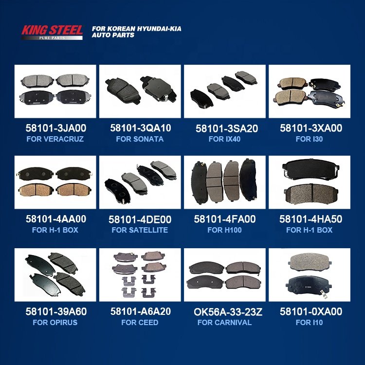 Car Parts for Hyundai Stargazer Santafe 2014 Santa Fe 2007 Ix35 Tucson 2018 Getz Elantra 2024 Veloster Parts Brake Pads