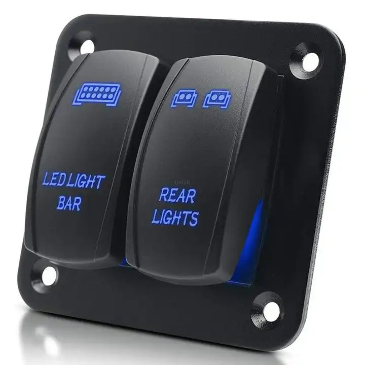 1 2 3 4 5 6 7 8 Gang Marine Car Rocker Switch Panel Waterproof 12V 24V on OFF Toggle Switch for Automotive Truck Boat RV Bus