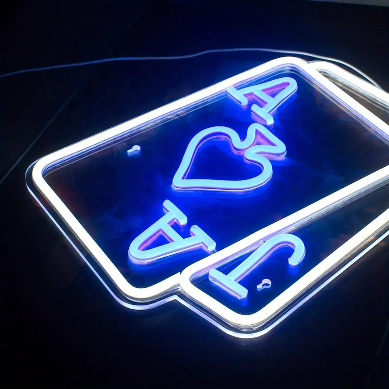 Custom Store Business logo Led Light up Sign Poker Shop Smoke Store Led Neon Sign Light for Store Advertising Decoration