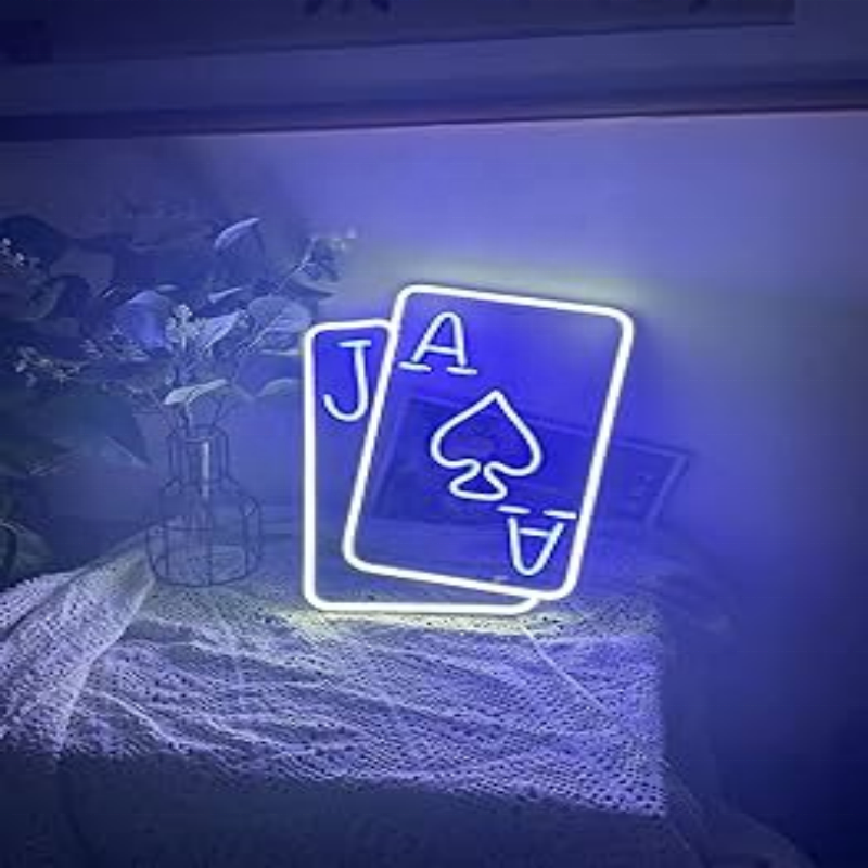 Custom Store Business logo Led Light up Sign Poker Shop Smoke Store Led Neon Sign Light for Store Advertising Decoration