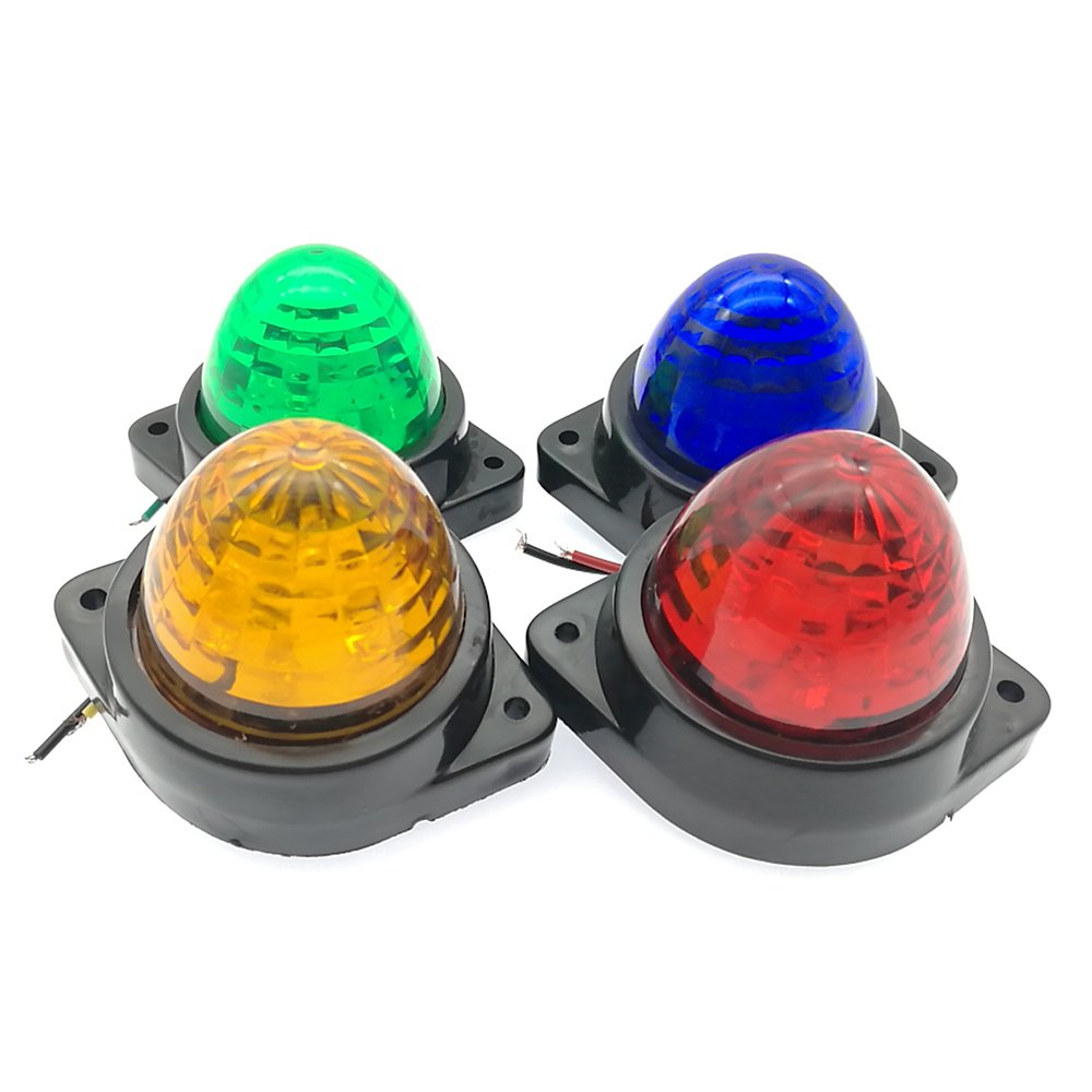 6 High Quality Straw Hat LED 24 Volt LED Truck Cab Roof Outline Marker Lights Trailer Beehive Lamp With DOT SAE Certification