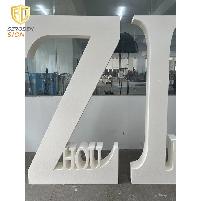 China Stainless Steel Double-Sided 3D Letters Large-Scale Landscape Letters Non-Illuminated Floor-Standing Letters
