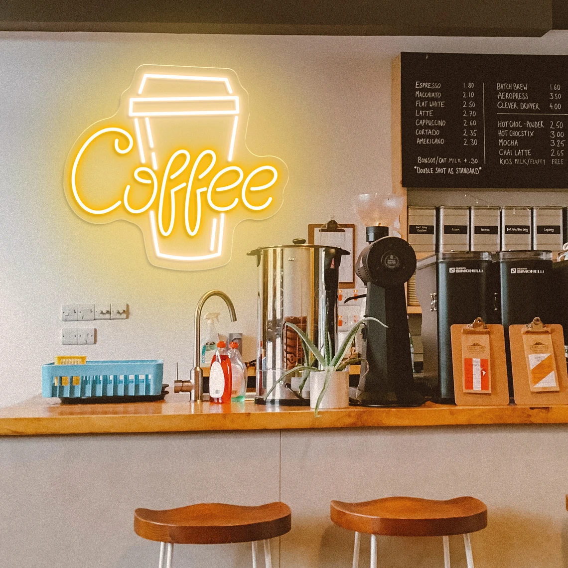Custom Coffee Bar Decor Neon Sign Cafe Shop Store Restaurant Signage Cup Logo Led Sign Board for Home Room Wall Decor