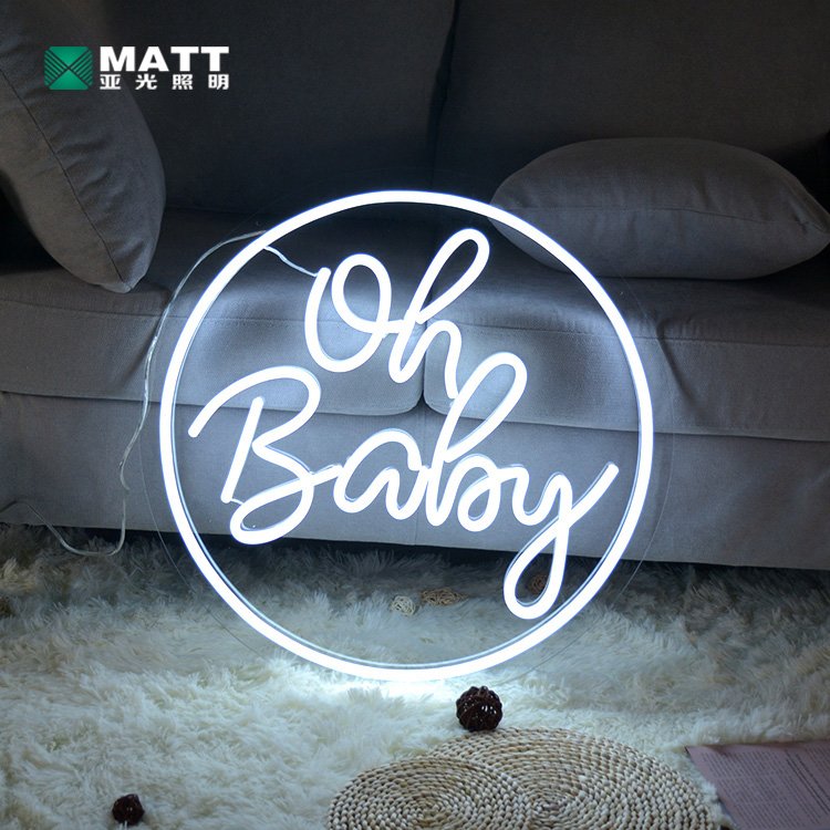 MATT Drop Shipping New Style 50CM 100 CM 21 Oh Baby Neon Sign Celebrating Decoration Custom Happy Birthday Led Neon Sign