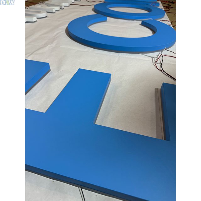 High Quality Polished Cafe Shop Sign Nightclub Sign Outdoor Large Led Letters with Car Paint