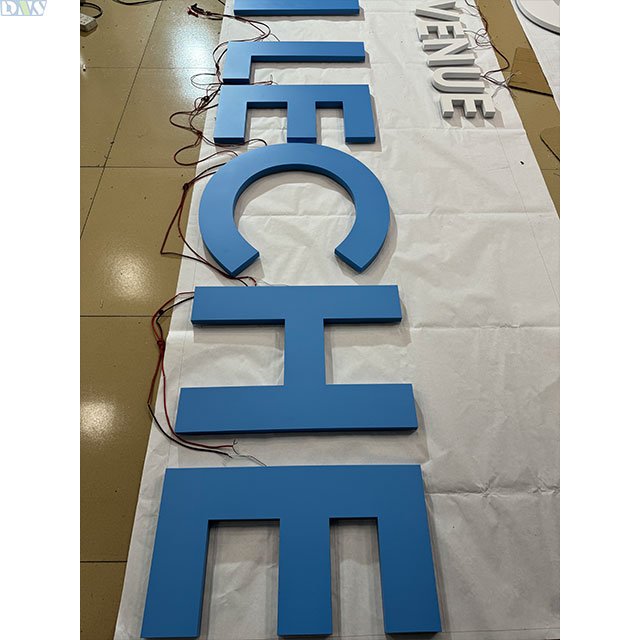 High Quality Polished Cafe Shop Sign Nightclub Sign Outdoor Large Led Letters with Car Paint