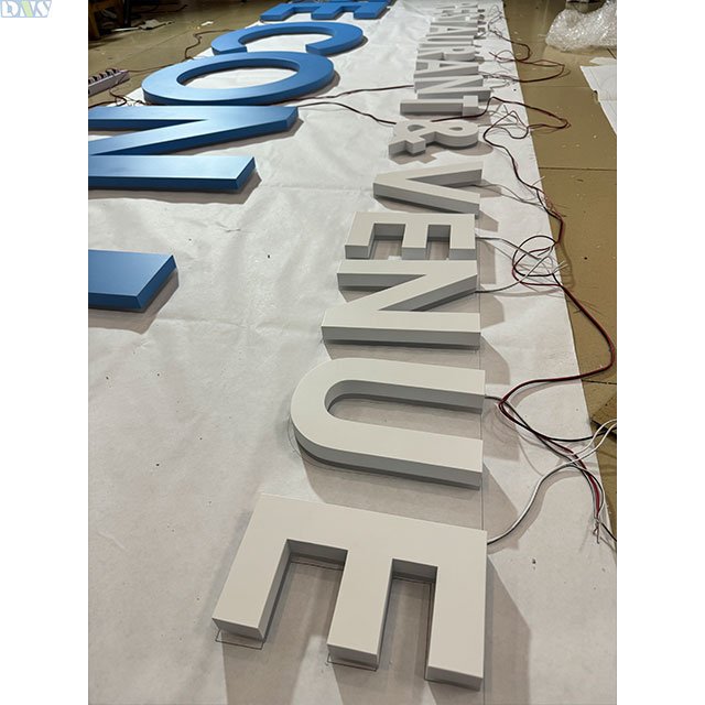 High Quality Polished Cafe Shop Sign Nightclub Sign Outdoor Large Led Letters with Car Paint