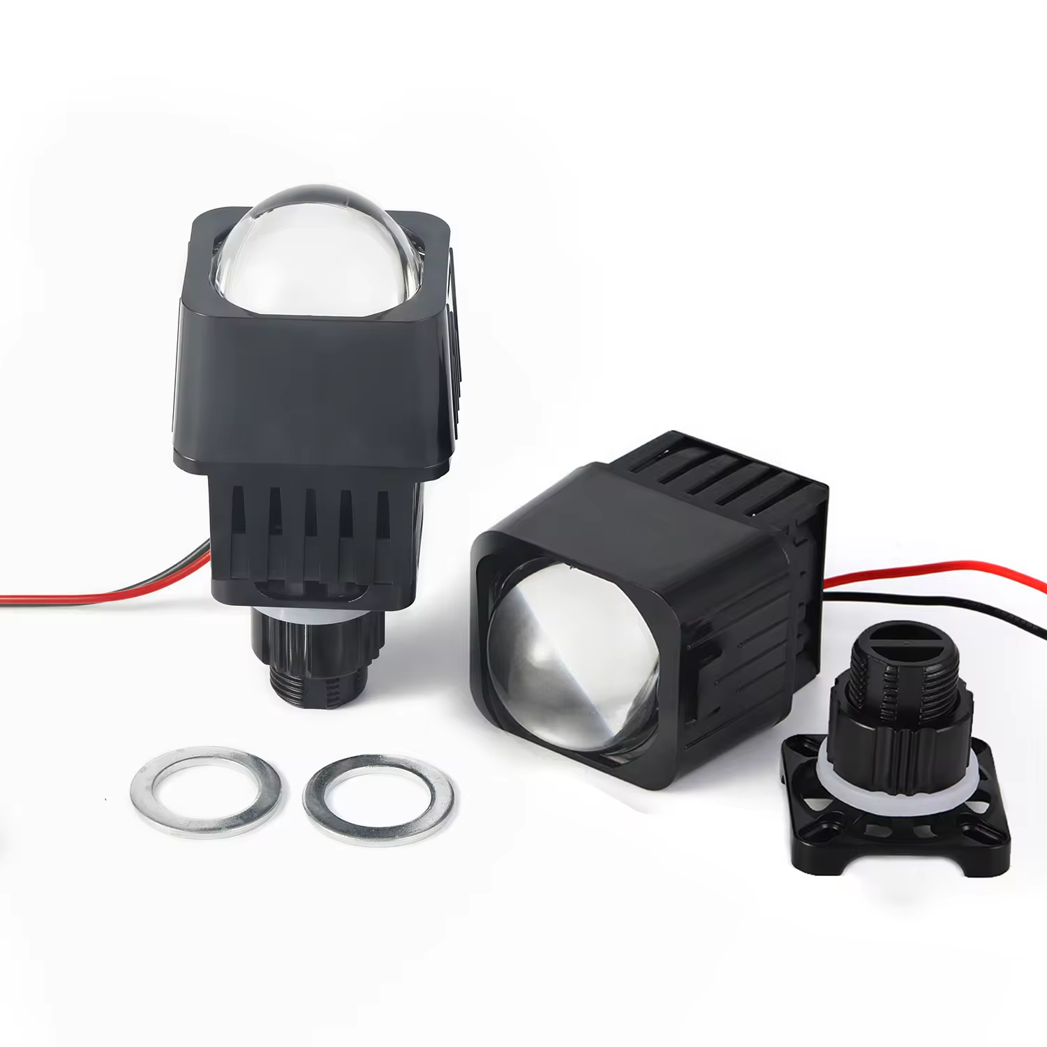 Car Motorcycle 1.5inch High Beam Bi LED Car Light Projector Lens Laser Led Headlight 12v LED Projector Light