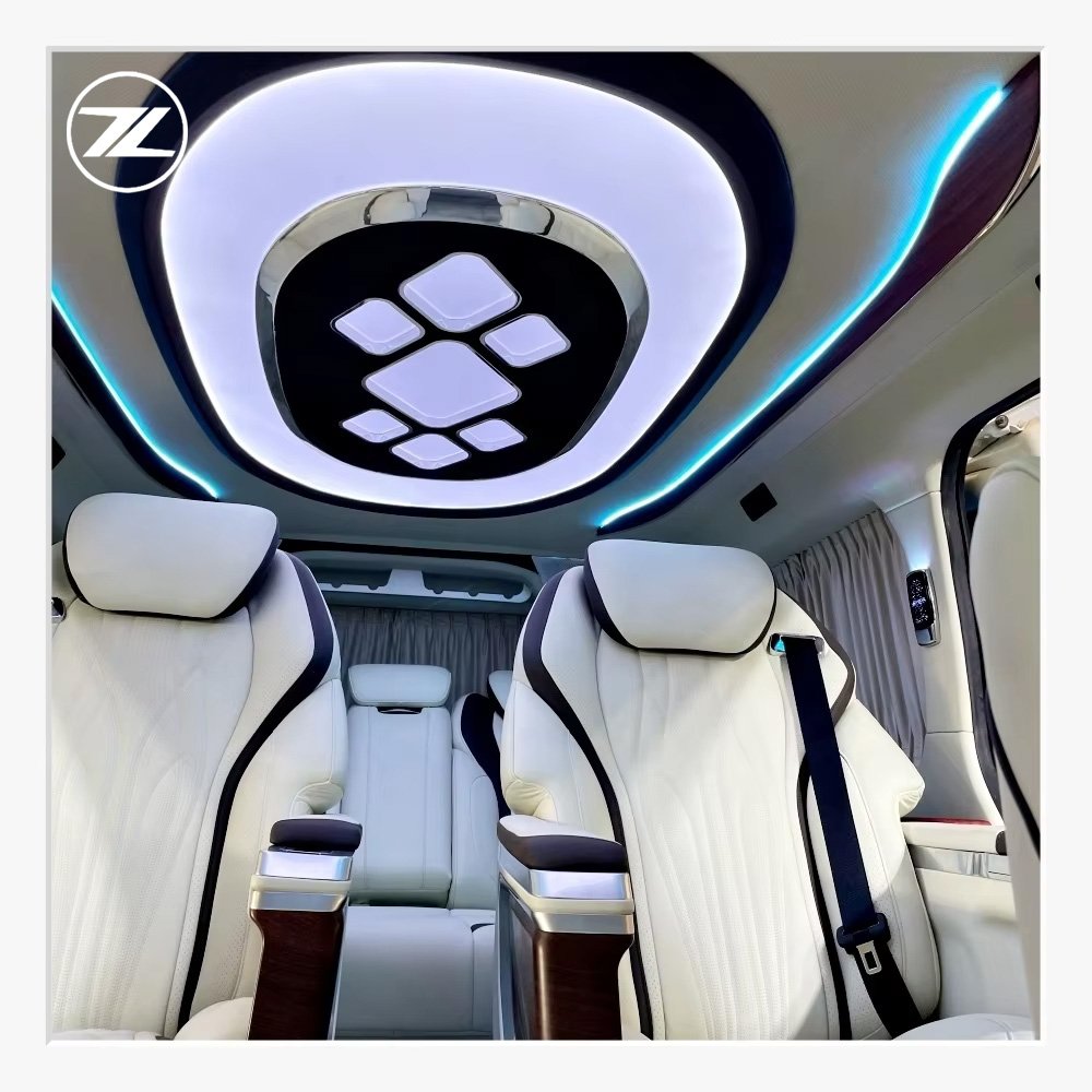2024 VIP Hiace Interior Upgrade Luxury Car Parts Car Partition Headlights toyota Hiace Interior Hiace Interior Decoration Kits