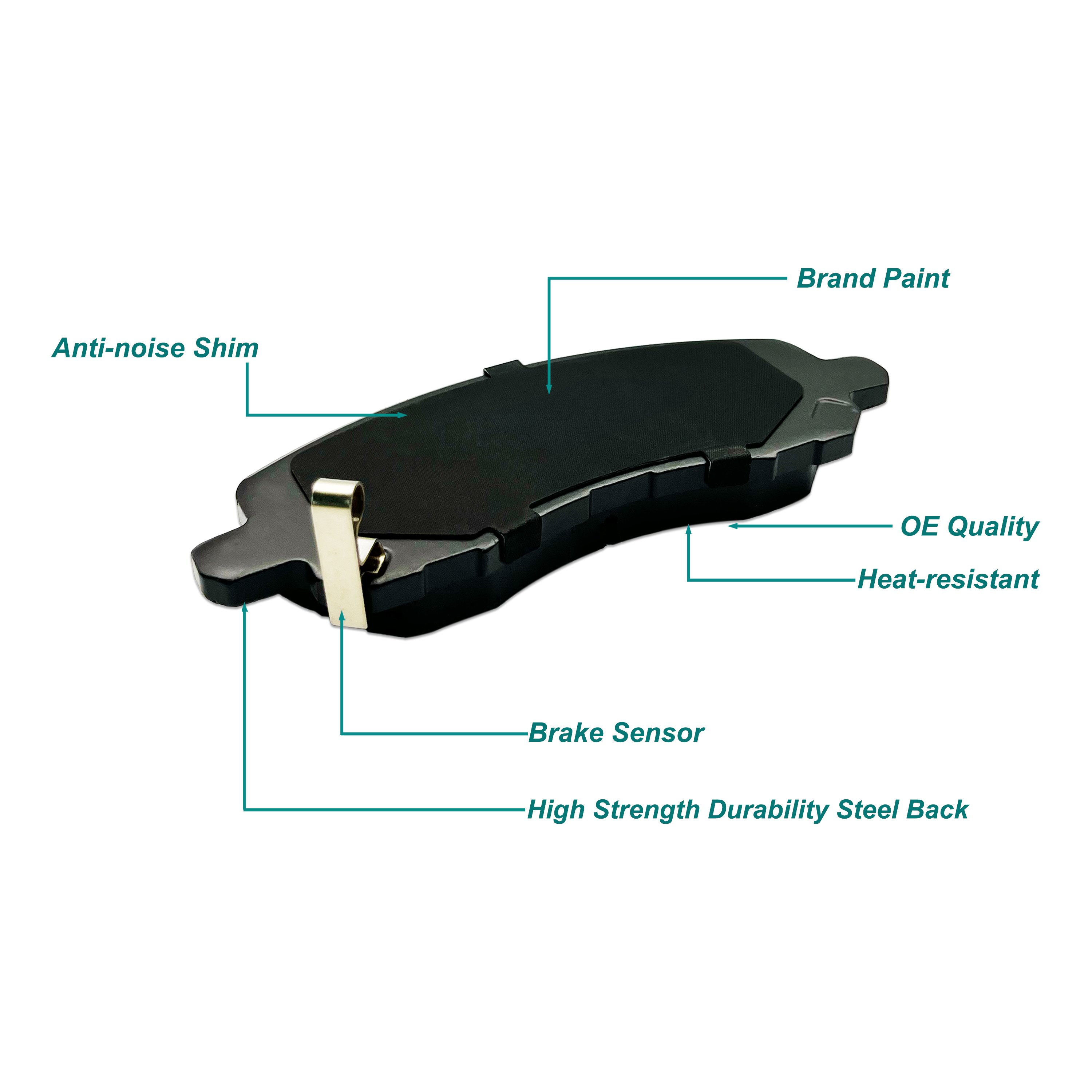 Brake Pad Manufacturer Auto Parts Korean Car Ceramic Front Brake Pad D924 for Honda Accord