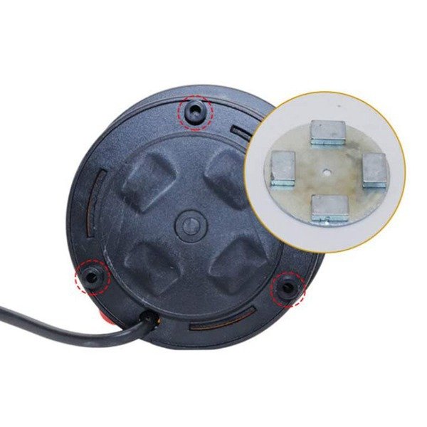 12V-80V LED Warning Light for Forklift School Bus Engineering Vehicle Rotate Strobe With Buzzing Beam Warning Light Magnet Base