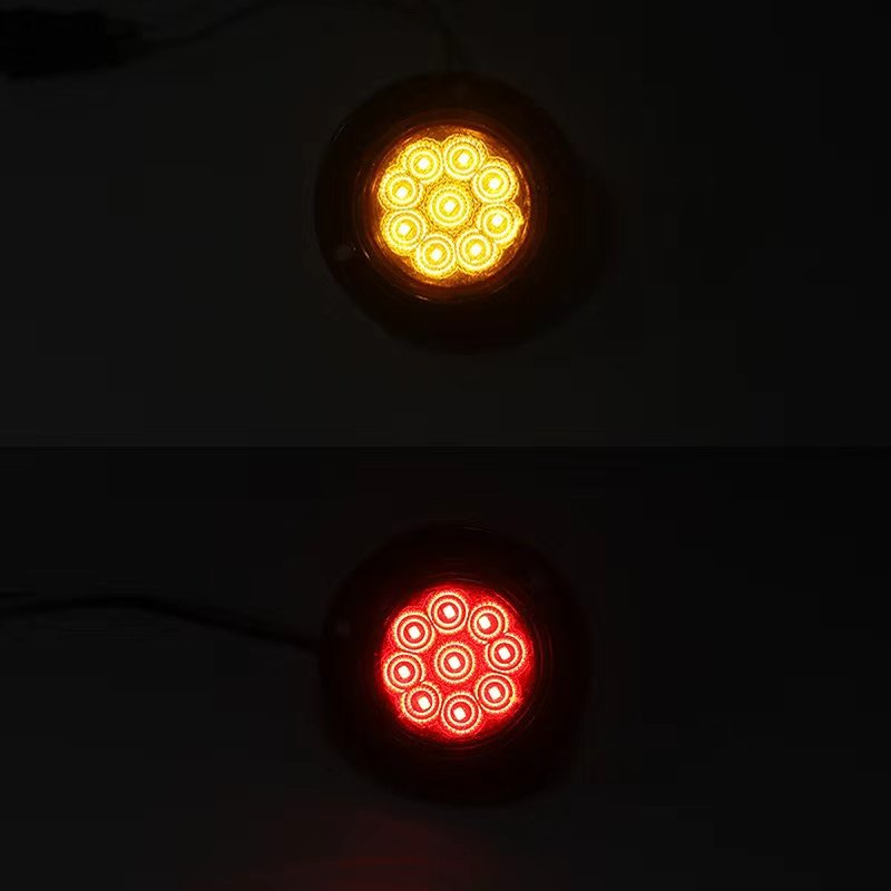 2-Inch Red Round LED Lamp New Universal 12V Truck Side Markers Universal SEROK LED Side Marker Light for Trucks