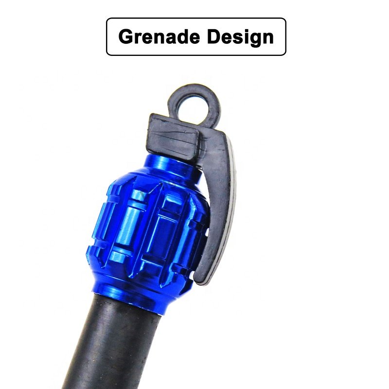 Aluminum Grenade Tire Valve Stem Caps Personalized Car Wheel Rim Tire Caps Air-Proof Air Dust Covers, Universal, Heavy Duty