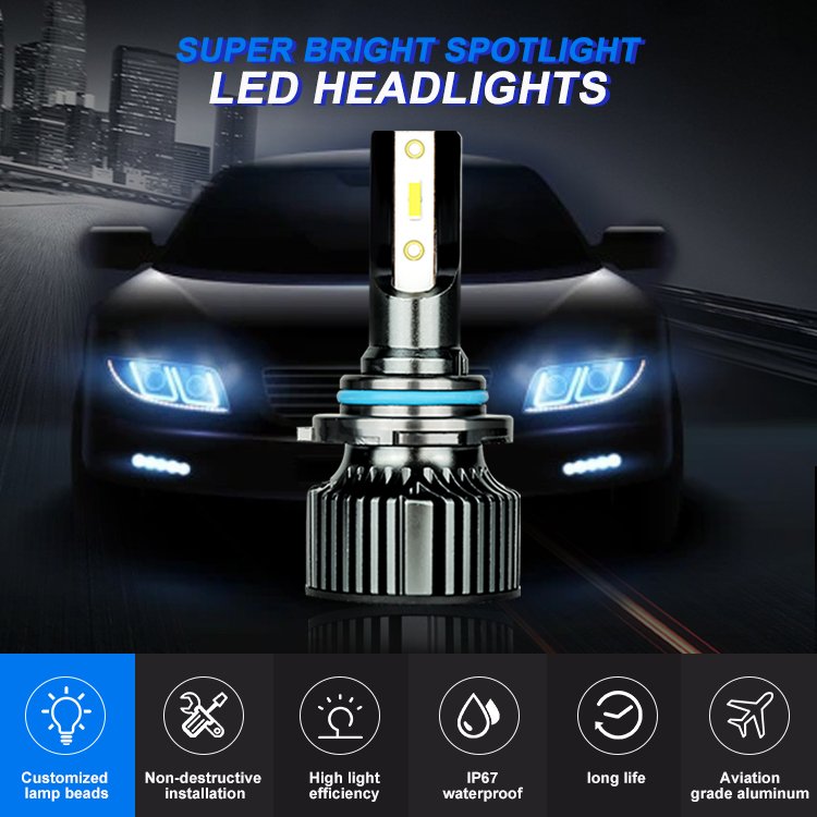 Cheap Headlamp Bulb Big Chip 50W H4 9004 9005 9007 Head Accessory for Car Interior Led Light Led Headlights